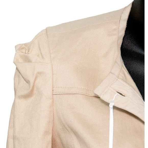 Walnut Spring Cotton Linen Military Safari Jacket - Picture 5 of 7